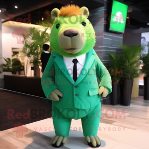 Groene capibara mascotte...