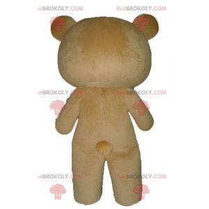 Big yellow and white teddy bear mascot - Redbrokoly.com