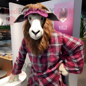 Magenta Boer Geit mascotte...