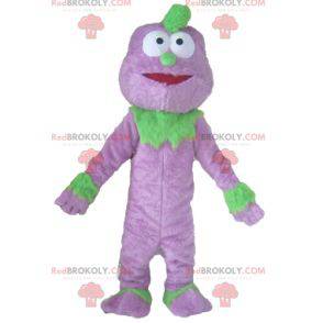 Purple and green monster puppet mascot - Redbrokoly.com