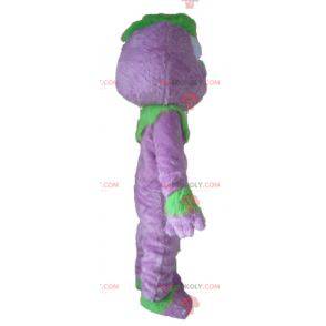 Lilla og grøn monster-dukke maskot - Redbrokoly.com