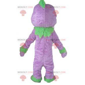 Lilla og grøn monster-dukke maskot - Redbrokoly.com
