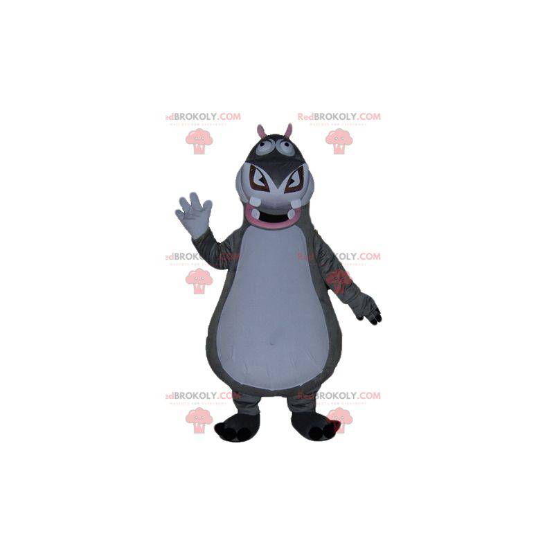 La mascota Gloria el hipopótamo de dibujos animados de
