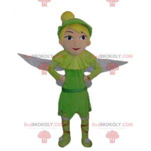 Mascote tinkerbell dos desenhos animados de Peter Pan -