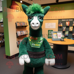 Forest Green Llama mascotte...