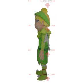Mascote tinkerbell dos desenhos animados de Peter Pan -