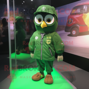 Green Owl mascotte kostuum...