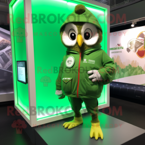 Green Owl mascotte kostuum...