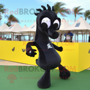 Black Seahorse maskot...