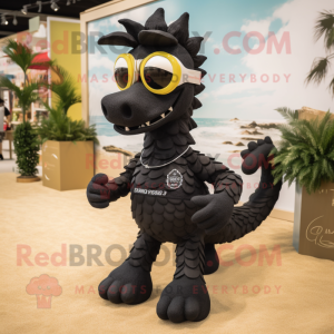 Black Seahorse mascotte...