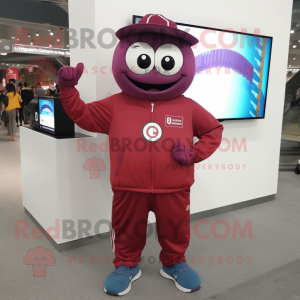 Maroon plommon maskot...