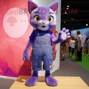 Purple Cat mascotte kostuum...