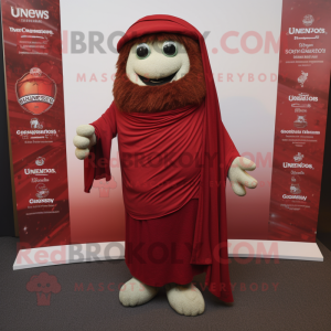 Rød Guinness maskot kostume...