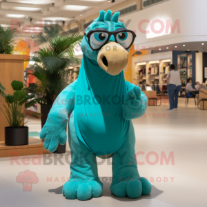 Teal Camel mascotte kostuum...