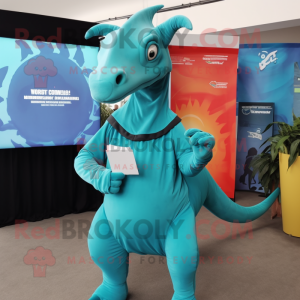 Cyan Parasaurolophus...