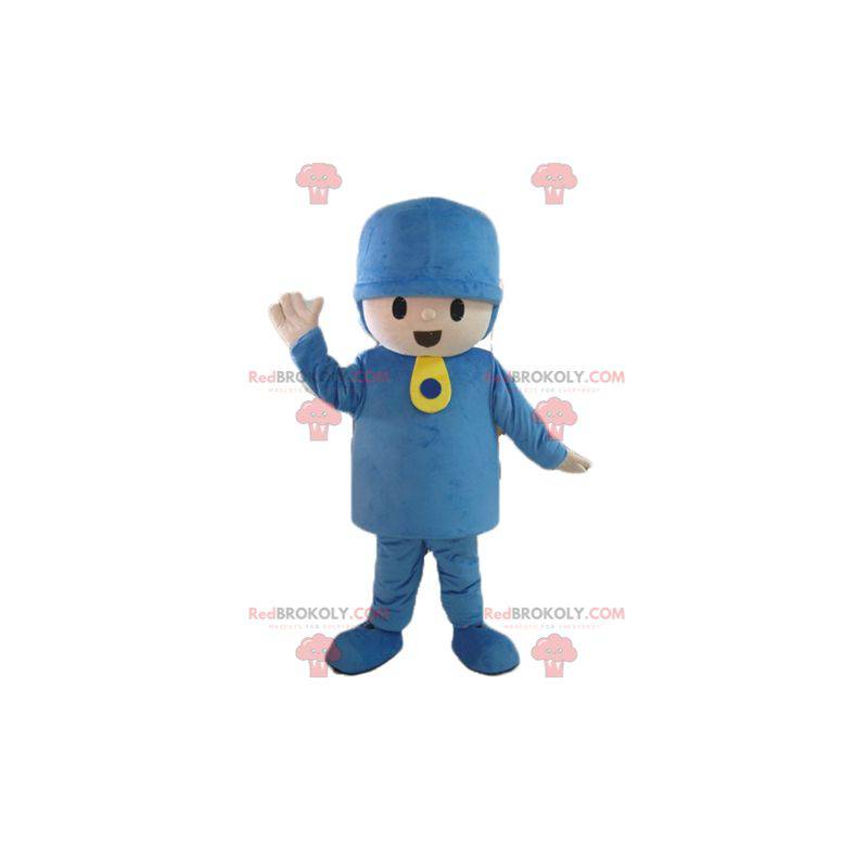 Mascotte de garçon de Lego en tenue bleue - Redbrokoly.com