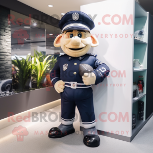 Navy Police Officer maskot...