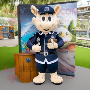 Navy Police Officer maskot...