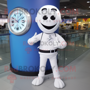 White Wrist Watch mascot costume character dressed with a Long Sleeve Tee and Bracelet watches