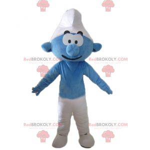 Mascotte de Schtroumpf personnage bleu et blanc de BD -