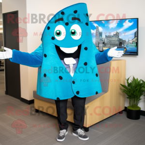 Cyan Pizza Slice mascotte...