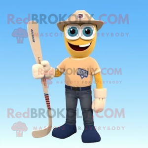 Beige ijshockeystick...