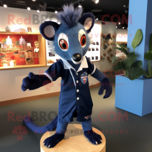 Navy Aye-Aye maskot kostume...