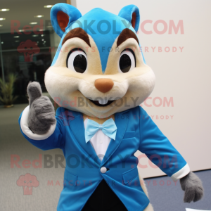 Sky Blue Chipmunk mascotte...