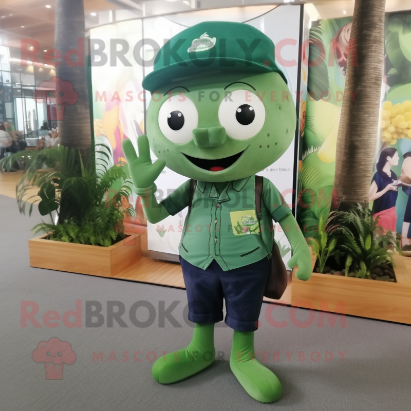 Forest Green Ray mascot costume character dressed with a Oxford Shirt and Anklets
