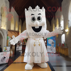 Weißes Maskottchen kostüm...