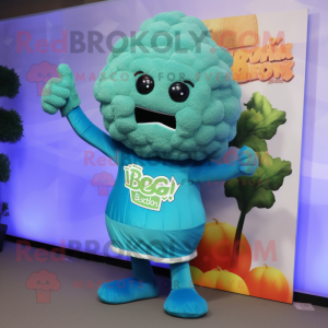 Sky Blue Broccoli mascotte...