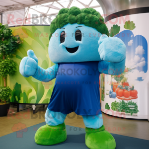 Sky Blue Broccoli mascotte...