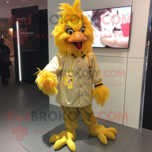 Gold Roosters maskot drakt...