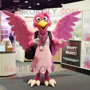 Pink Harpy mascotte kostuum...