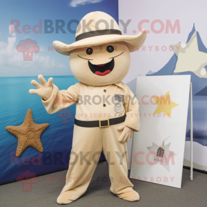 Beige Starfish mascotte...