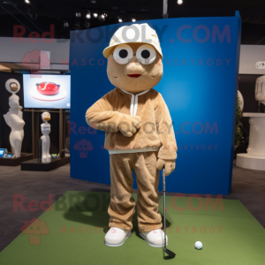 Tan golfbal mascotte...