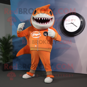 Orange Megalodon maskot...