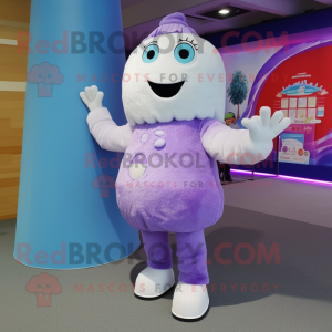 Lavendel Ice maskot kostym...