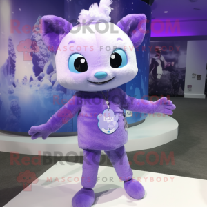 Lavendel Ice maskot kostym...