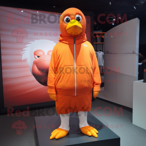 Orange Pigeon maskot kostym...