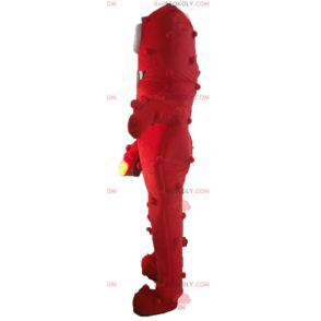 Riesiges und lustiges rotes Alpenmaskottchen des Zyklopen -
