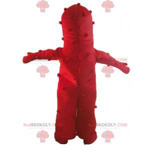 Mascota alienígena cíclope rojo gigante y divertido -