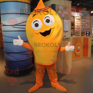 Orange Ray maskot drakt...