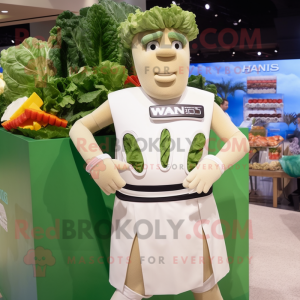 White Caesar Salad mascot costume character dressed with a Swimwear and Cufflinks