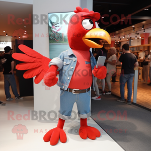 Red Dove maskot kostym...