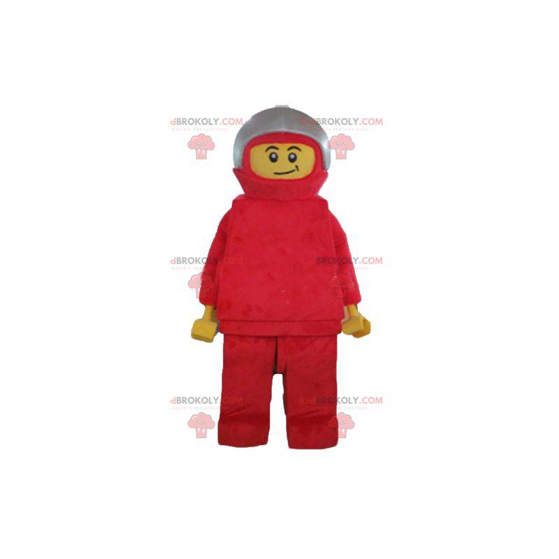 Lego-pilootmascotte met een pak en een helm - Redbrokoly.com