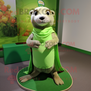 Lime Green Otter mascotte...