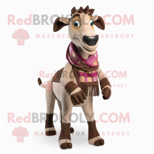 Beige Okapi mascotte...