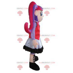 Gotisches Mädchenmaskottchen mit gefärbtem Haar - Redbrokoly.com