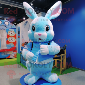 Sky Blue Rabbit mascotte...